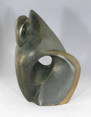 Appraisal: Pamela Rydzewski d Large abstract bird Bronze with dark brown