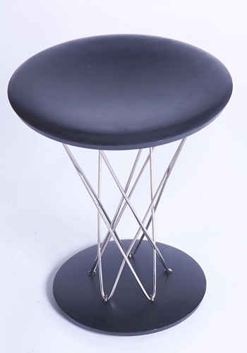 Appraisal: ISAMU NOGUCHI Rocking stool with ebonized seat and base and