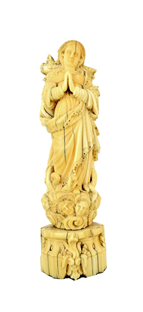 Appraisal: A Goan ivory carving of the Madonna th century in