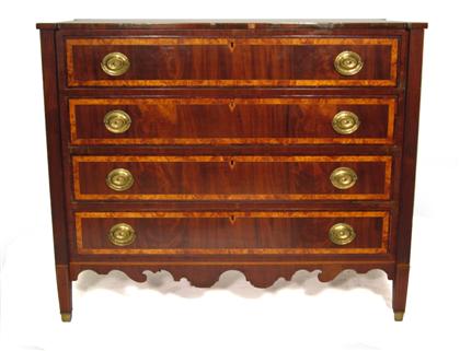 Appraisal: Federal inlaid mahogany chest of drawersnew england early th century