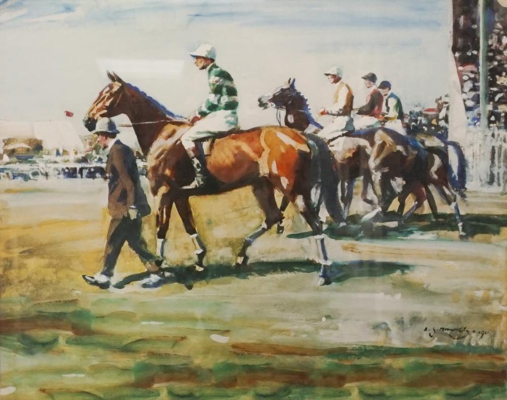 Appraisal: After Sir Alfred J Munnings Going Out at Epsom Color