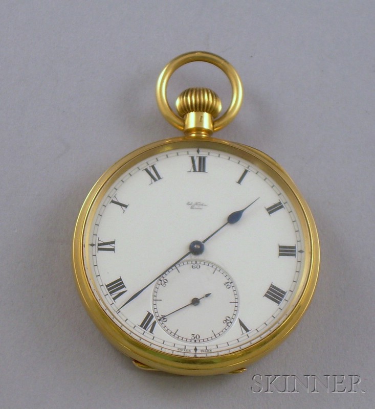 Appraisal: Swiss kt Gold Open-face Pocket Watch Ed Koehn Geneva Watch