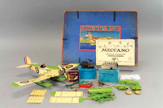 Appraisal: MECCANO SET NO WITH BOX England steel airplane constructor kit