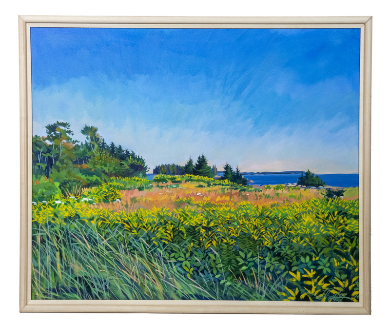 Appraisal: JILL HOY CONTEMPORARY STONINGTON MAINE Meadow by the Sea oil