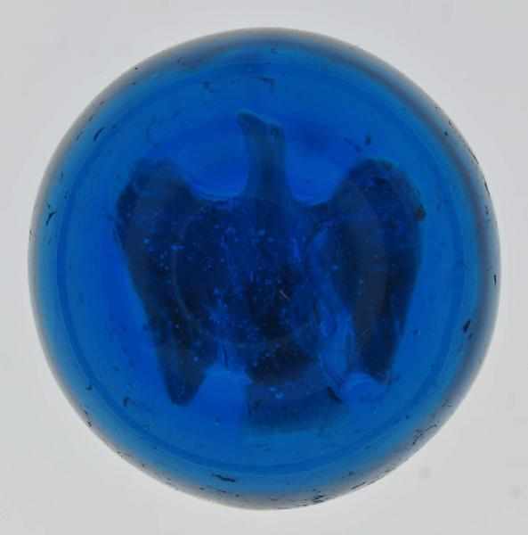 Appraisal: Aqua Glass Spread Wing Eagle Sulphide Marble Description Well centered