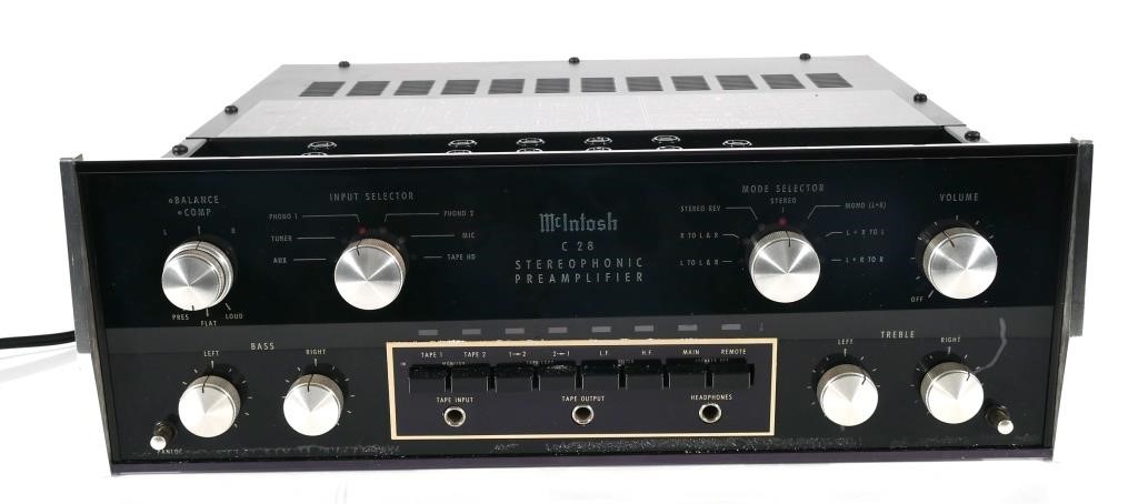 Appraisal: McIntosh solid state C stereophonic preamplifier Serial AK Original preamp