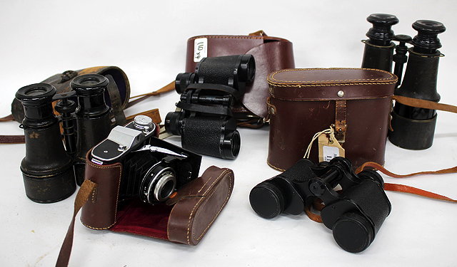 Appraisal: A PAIR OF TH CENTURY FRENCH BINOCULARS in a fitted