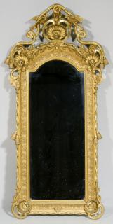 Appraisal: French Carved Gilt Wall Mirror French carved and gilt wall