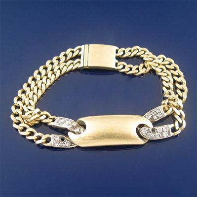 Appraisal: An ct gold bracelet set with twenty one graduated circular