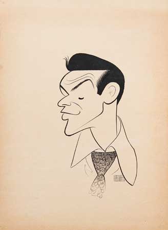 Appraisal: AL HIRSCHFELD Frank Sinatra Pen and ink on illustration board