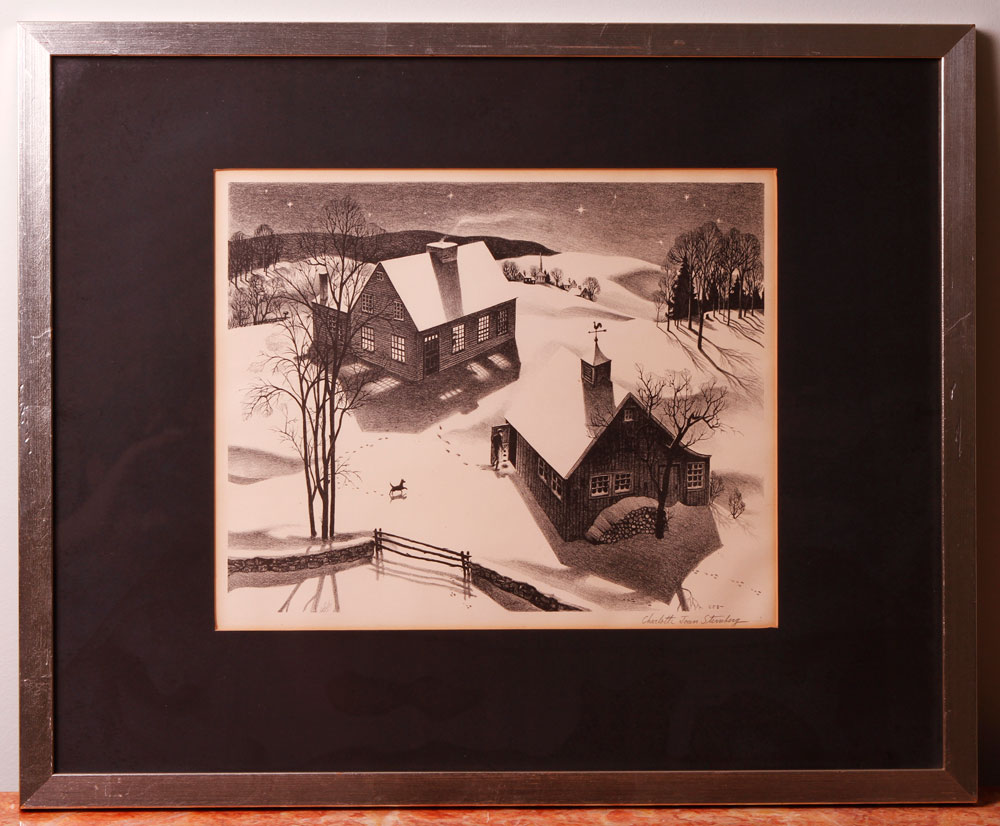 Appraisal: - Sternberg The Last Chore Lithograph Charlotte Joan Sternberg American