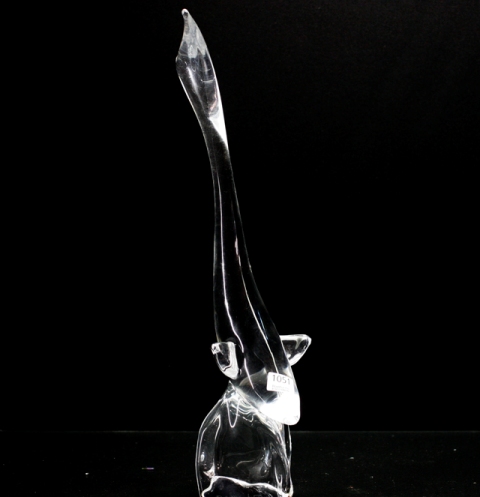 Appraisal: A Daum glass figure of a dolphin