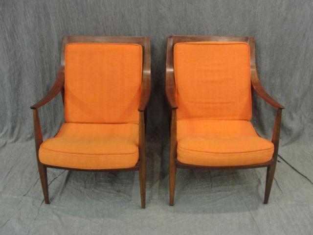 Appraisal: Pair of Midcentury Arm Chairs From an Eastchester NY estate