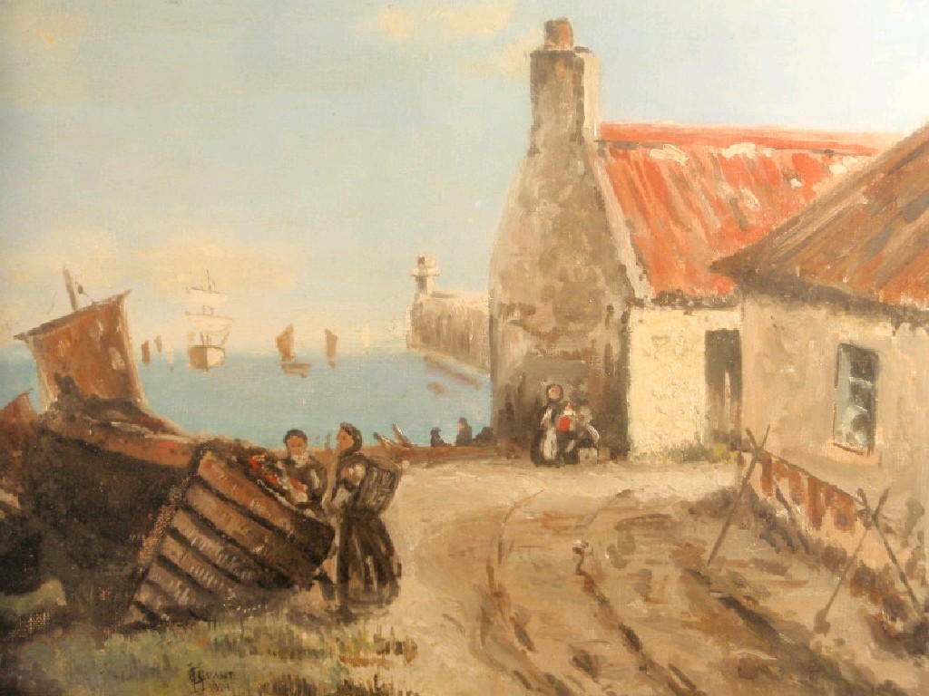 Appraisal: B Grant Torry Harbour Nr Aberdeen July oil on canvas