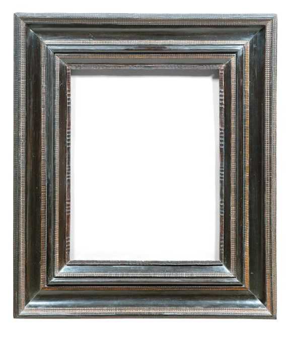 Appraisal: PICTURE FRAME Baroque Netherlands th century Ebonized wood H cm