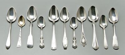 Appraisal: sterling silver spoons patterns include multiple pieces of Gorham Etruscan