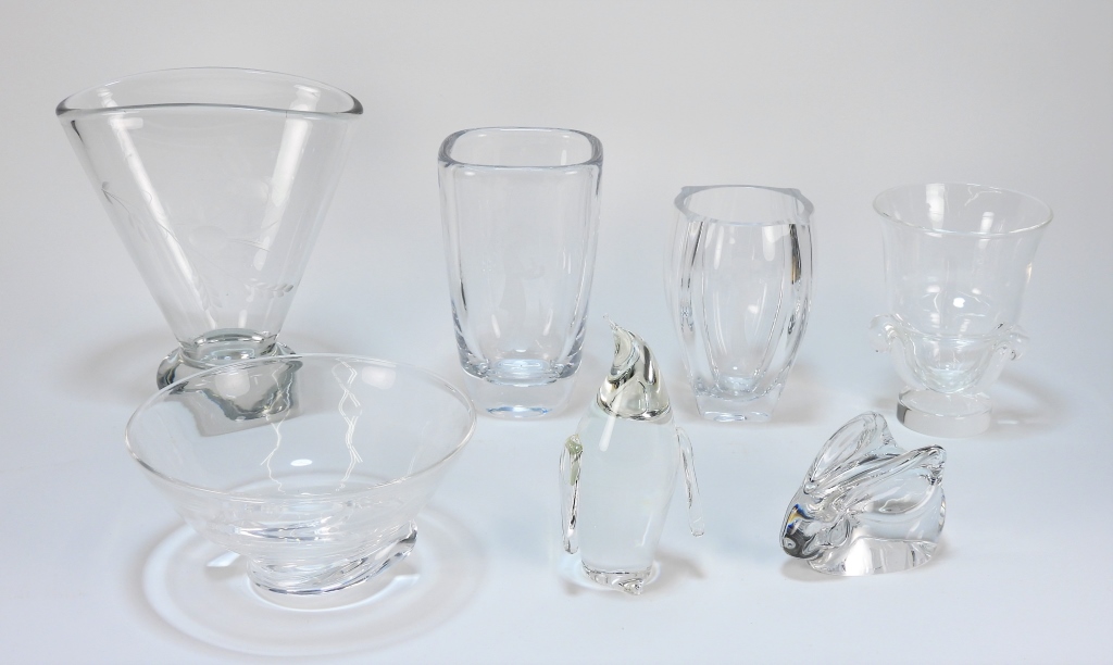 Appraisal: PC STEUBEN SKRUF ORREFORS ART GLASS COLLECTION New York Sweden