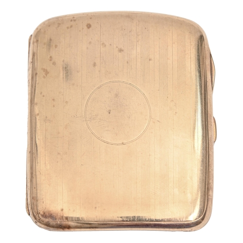 Appraisal: A George V ct gold cigarette case engine turned mm