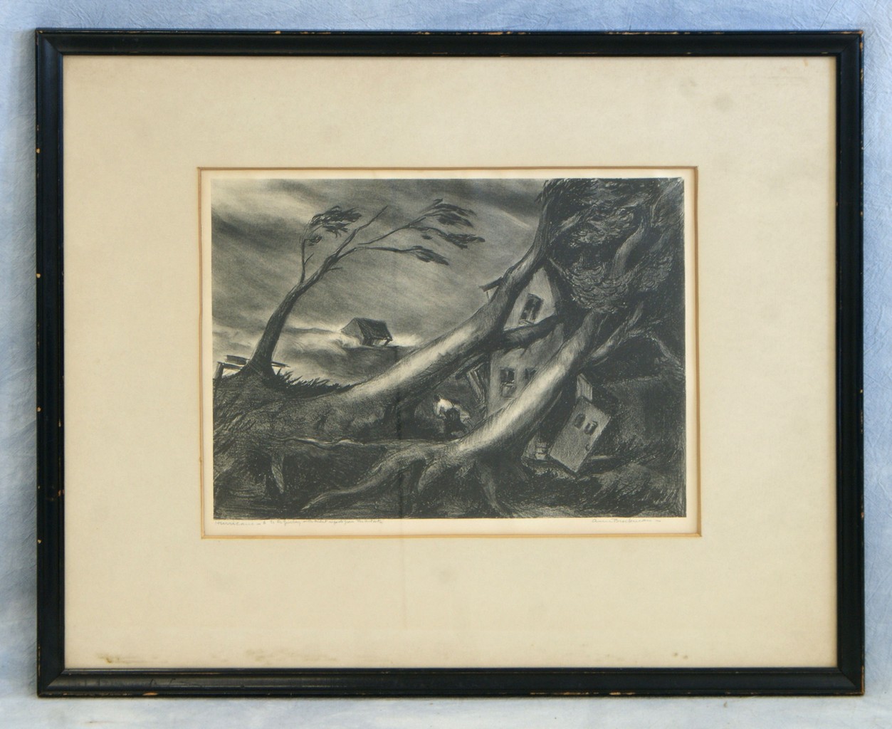 Appraisal: Ann Brockman American - etching Hurricane- titled inscribed and signed