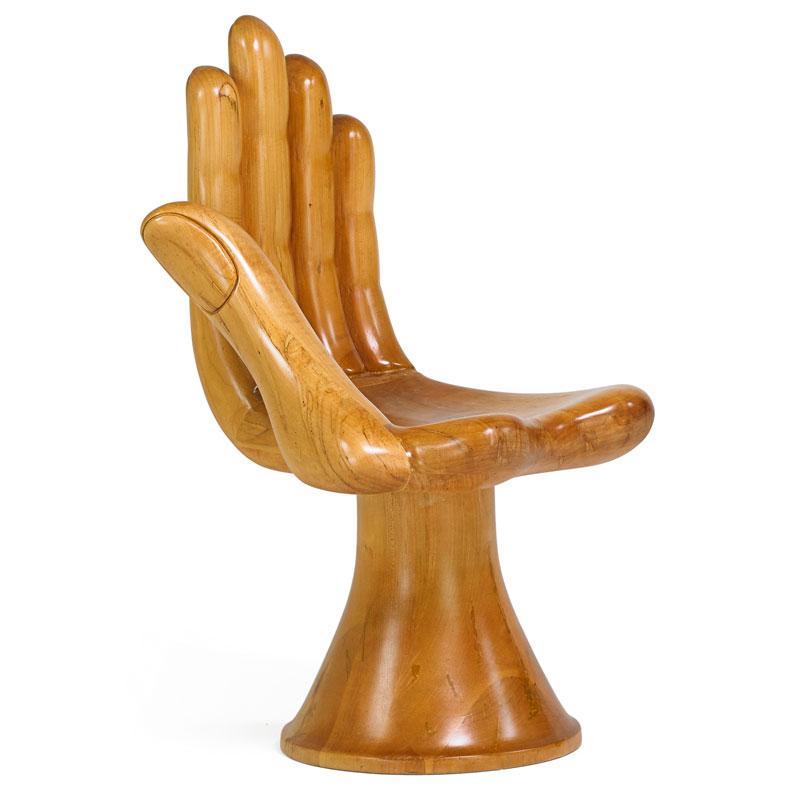 Appraisal: STYLE OF PEDRO FRIEDEBERG Hand chair Condition Report No breaks