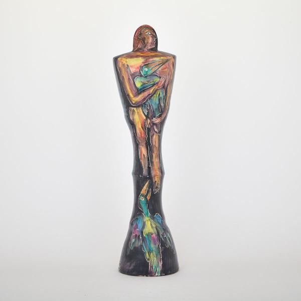 Appraisal: MATTHIAS OSTERMANN - BIRD THIEF earthenware height cm width cm