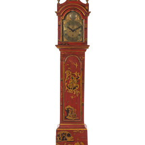 Appraisal: A George III Lacquered Tall Case Clock William Jourdain London