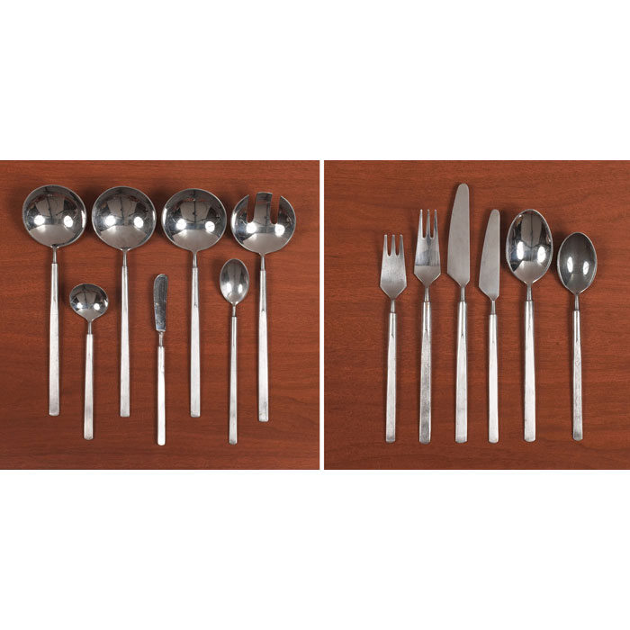 Appraisal: Erik Herlow Obelisk stainless steel flatware by Copenhagen Cutlery Denmark