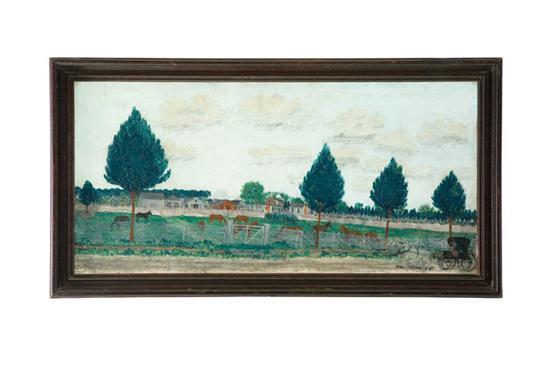 Appraisal: LANDSCAPE AMERICAN SCHOOL LATE TH CENTURY Oil on canvas unsigned