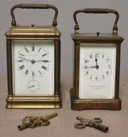 Appraisal: Repeater Carriage Clocks Tiffany Black Starr Frost From a Stamford