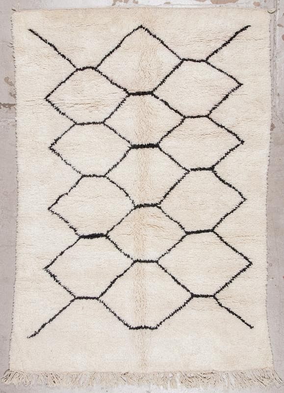 Appraisal: Modern Beni Ourain Rug Morocco ' x ' '' Modern