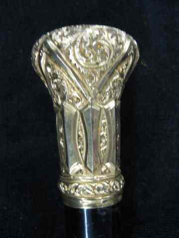 Appraisal: Victorian Gold-Filled Handled Walking Stick ''To Father from the Children