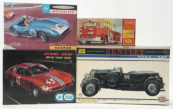 Appraisal: Motorized Plastic model kits Lot consisting of Fugimi Strombecker ITC