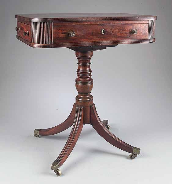 Appraisal: A Fine Regency Mahogany Work Table early th c the