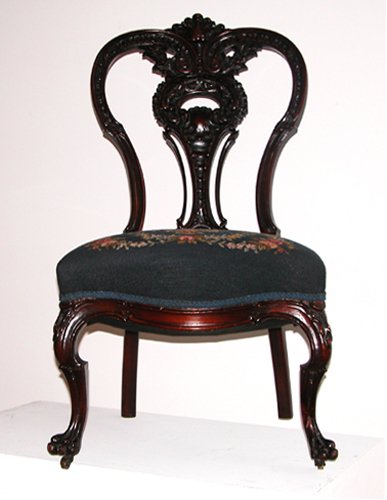 Appraisal: Artist Title Highly carved Irish Chippendale style side chair with