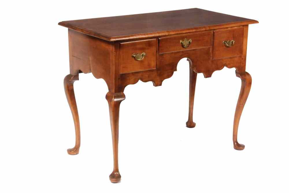 Appraisal: LOWBOY - th c Cherry Queen Anne Lowboy with shallow