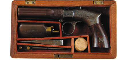 Appraisal: RARE CASED ROBBINS LAWRENCE PEPPERBOX PISTOL Cal SN Pocket size