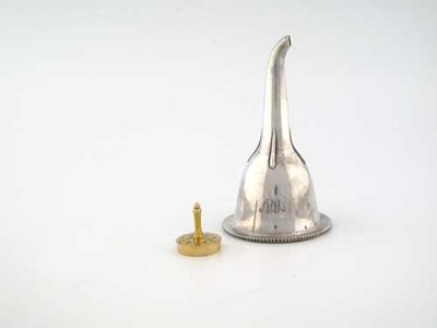 Appraisal: A George IV wine funnel with a gadrooned rim the