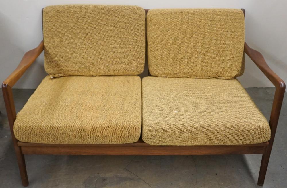 Appraisal: Kofod-Larsen Style Mid-Century Modern Loveseat x in x cm