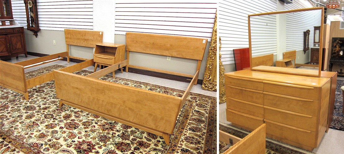 Appraisal: FOUR-PIECE MID-CENTURY MODERN BEDROOM FURNITURE SET Heywood-Wakefield Co c -