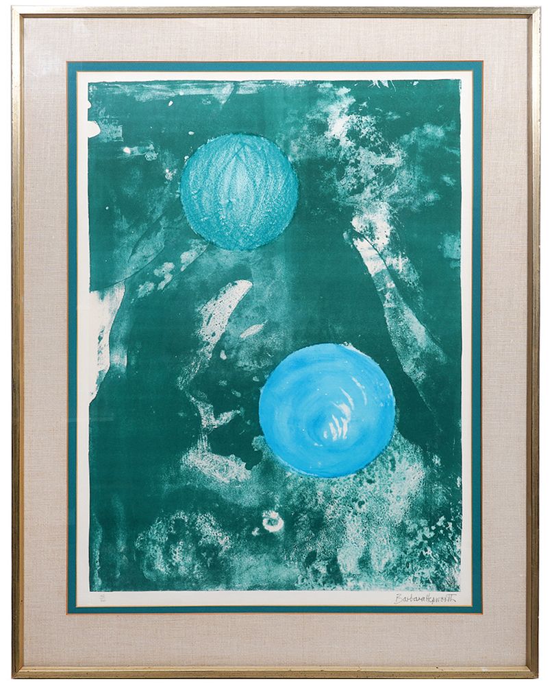 Appraisal: Barbara Hepworth 'Sun and Marble' Lithograph Dame Barbara Hepworth U