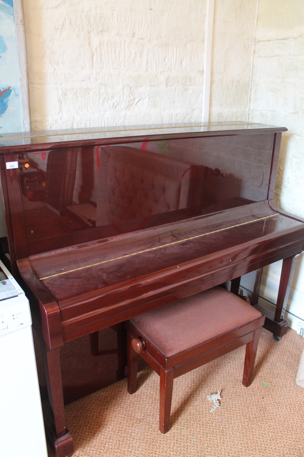 Appraisal: A Boston designed by Steinway Sons upright piano overstrung model