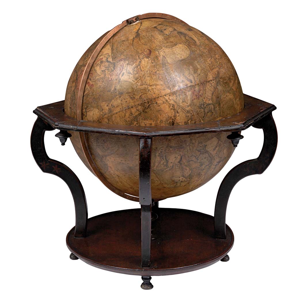 Appraisal: Italian Baroque Celestial Table Globe on Stand Mathaeus Greuter Rome