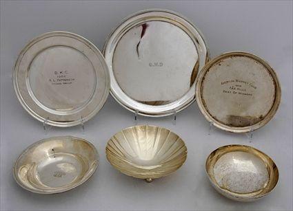 Appraisal: THREE TIFFANY CO SILVER BOWLS AND THREE AMERICAN SILVER SMALL