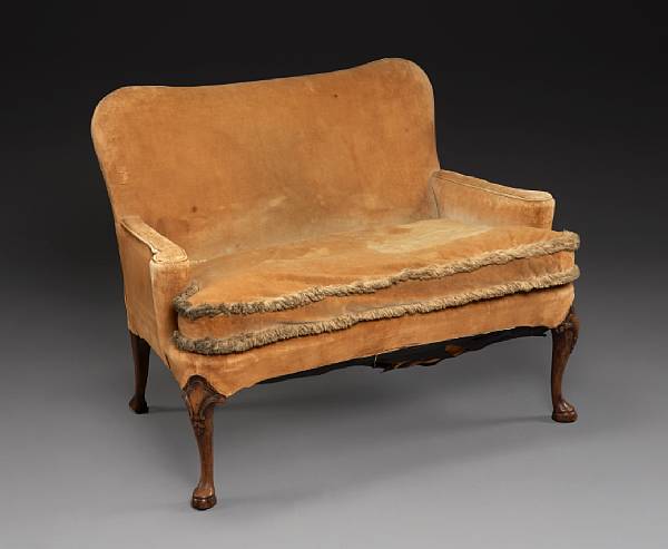 Appraisal: A George III style mahogany settee first half th century