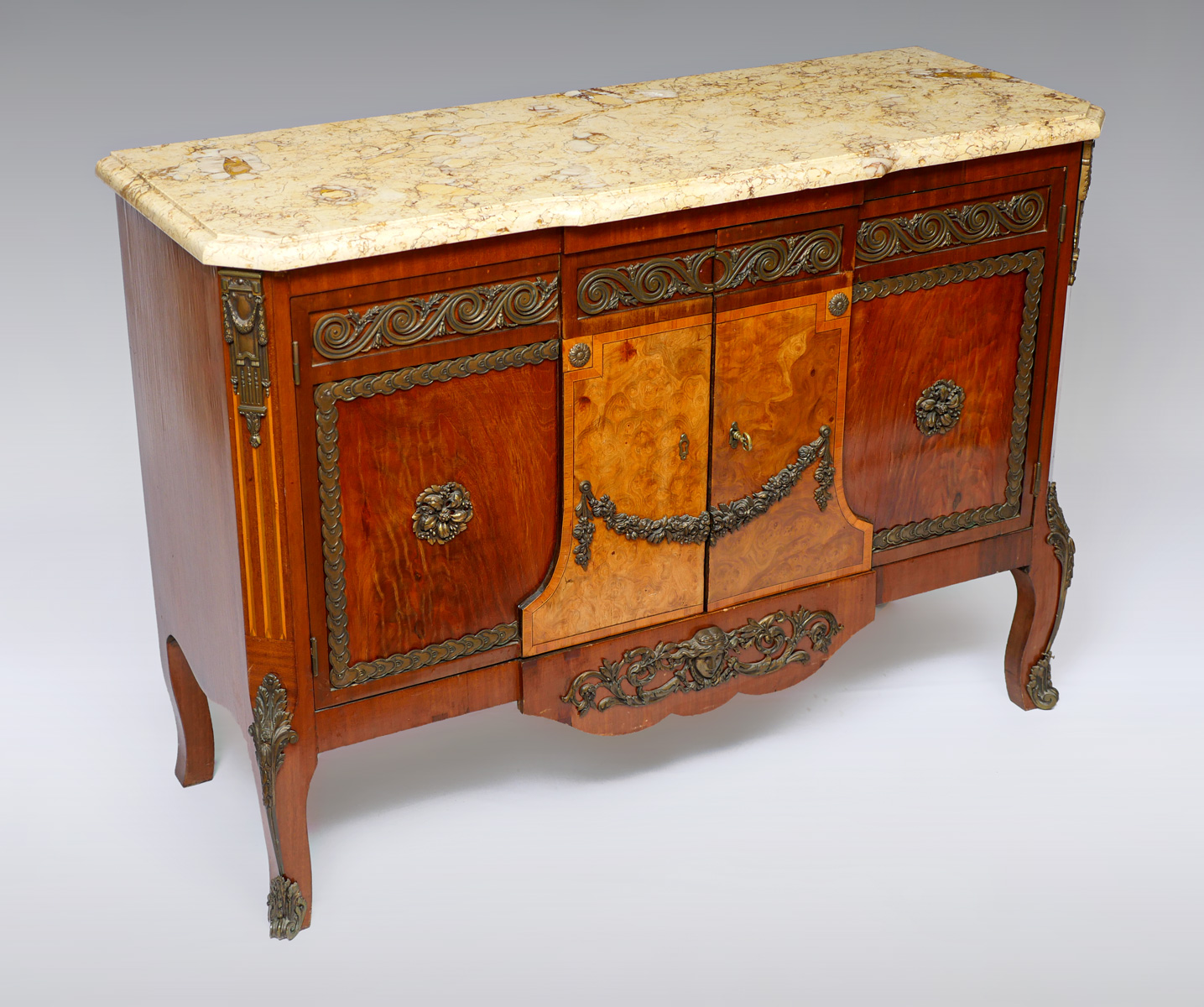 Appraisal: EARLY TH C MARBLE TOP FRENCH COMMODE Early th century