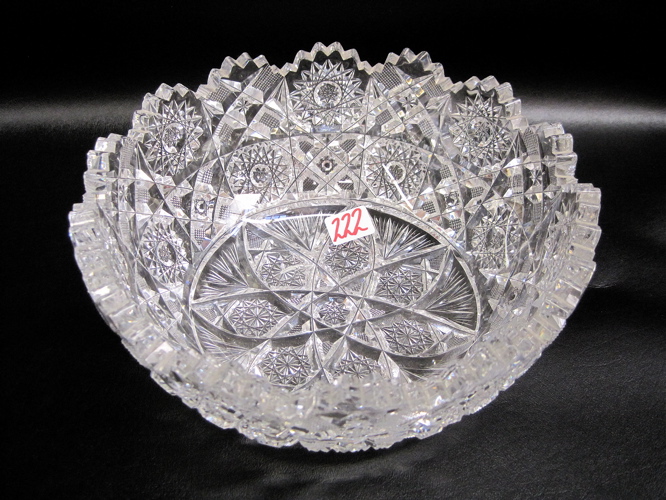 Appraisal: AMERICAN BRILLIANT PERIOD CLEAR CUT GLASS BOWL Dimensions D x