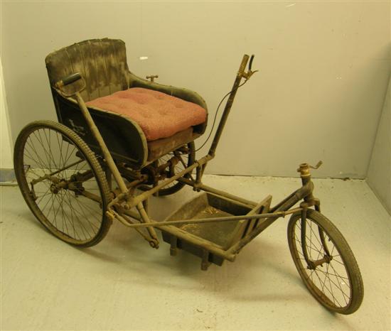 Appraisal: Late th Century invalid carriage with chain driven mechanism PROVENANCE