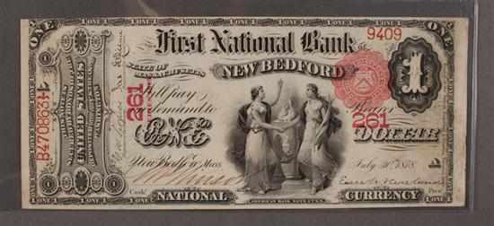 Appraisal: United States National Bank Note First Charter signed Scofield and