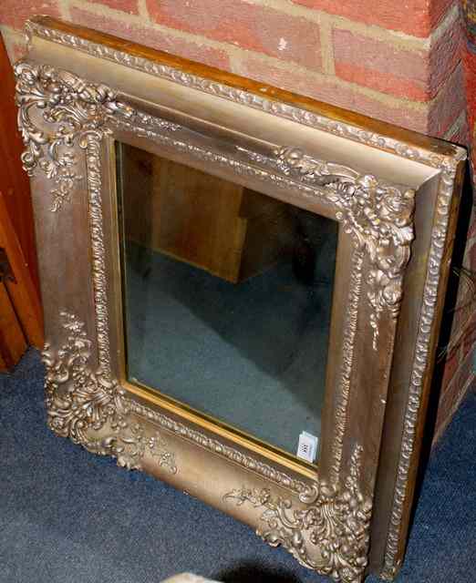 Appraisal: A TH CENTURY GILT GESSO PICTURE FRAME the corners moulded