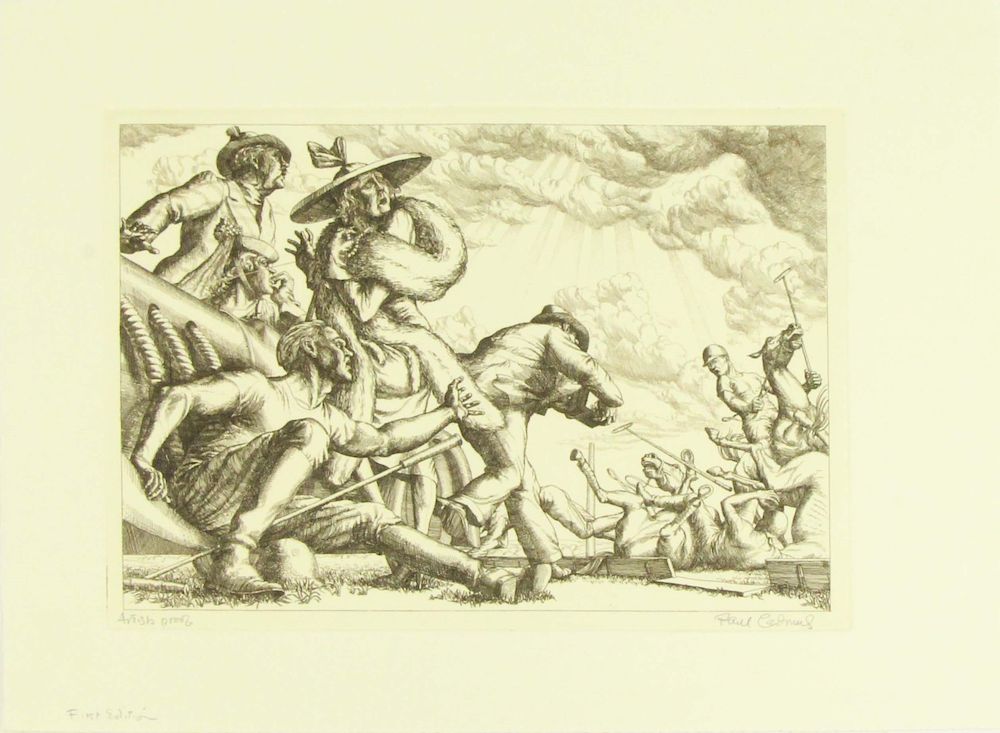 Appraisal: PAUL CADMUS AMERICAN - Etching Polo Spill Signed lower right